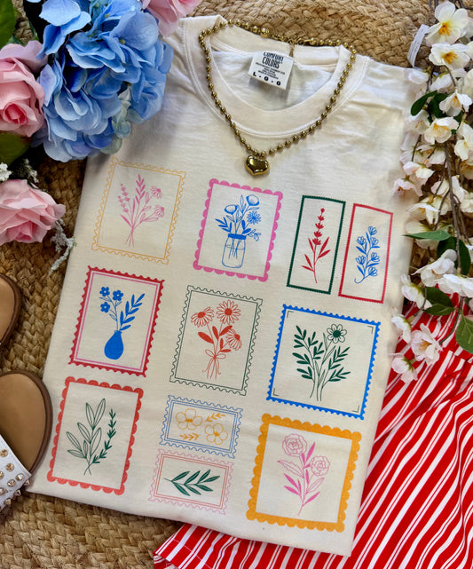 Floral Stamp Tee