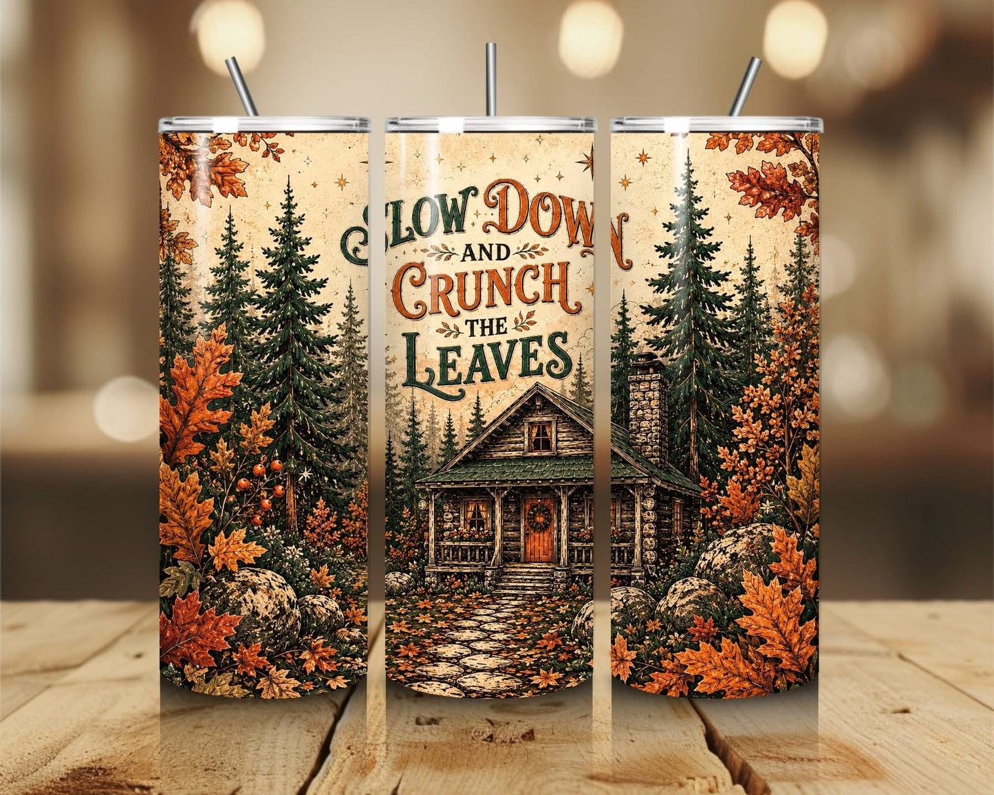 FALL THEMED 20 OZ TUMBLERS - BRAND NEW