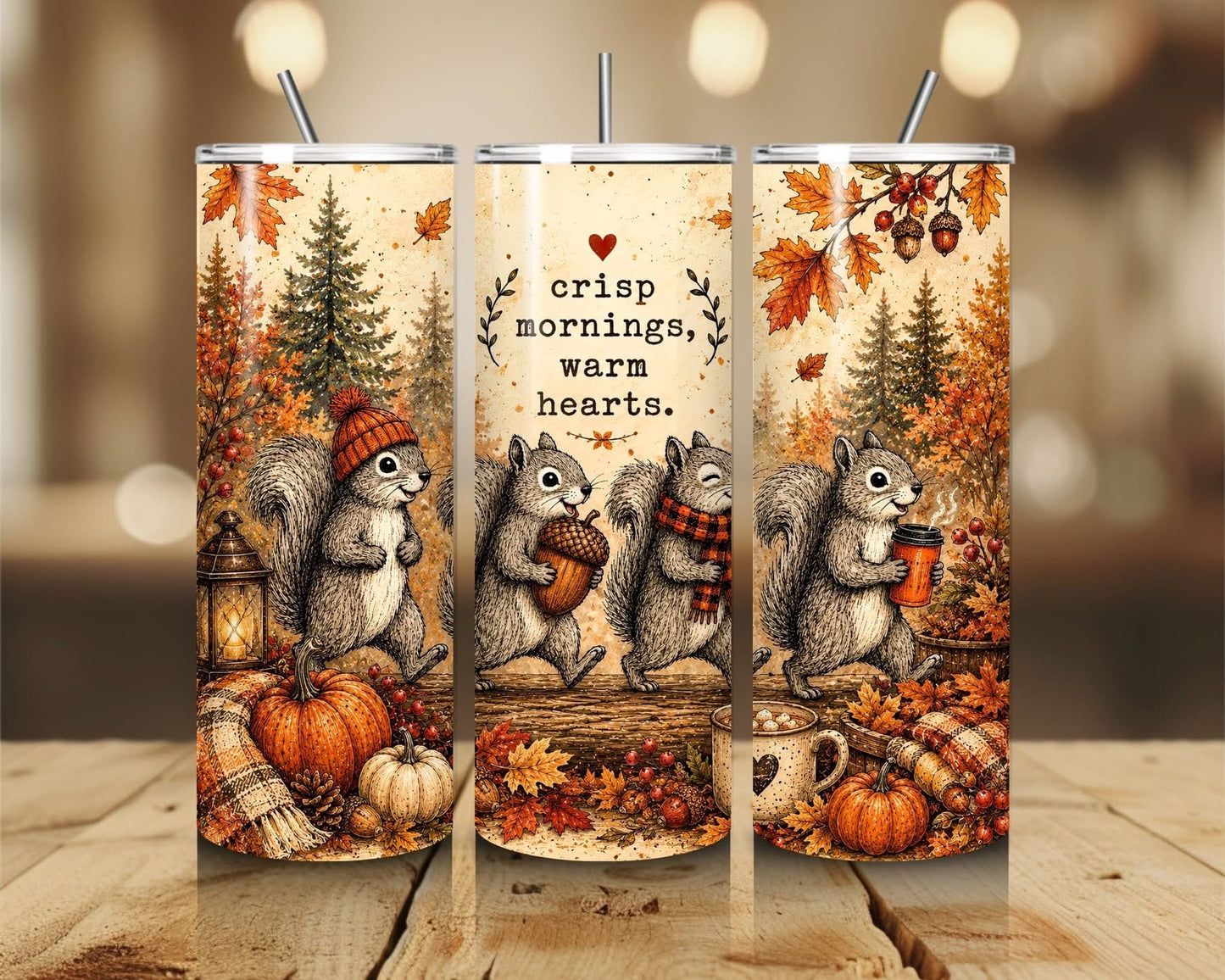 FALL THEMED 20 OZ TUMBLERS - BRAND NEW