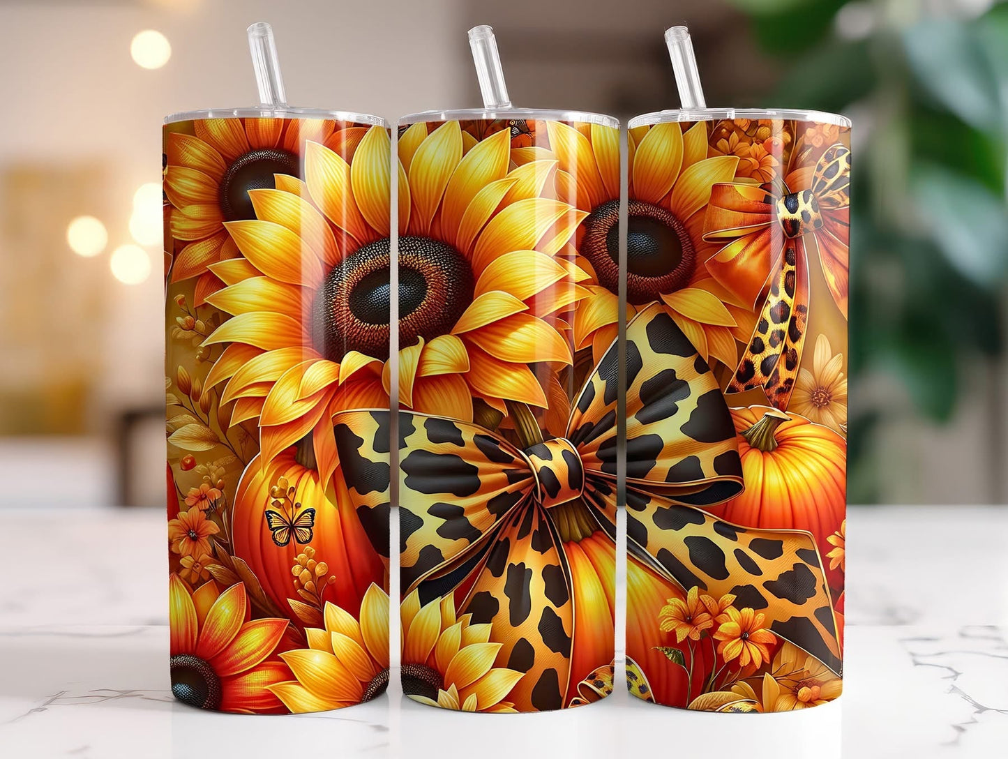 FALL THEMED 20 OZ TUMBLERS - BRAND NEW