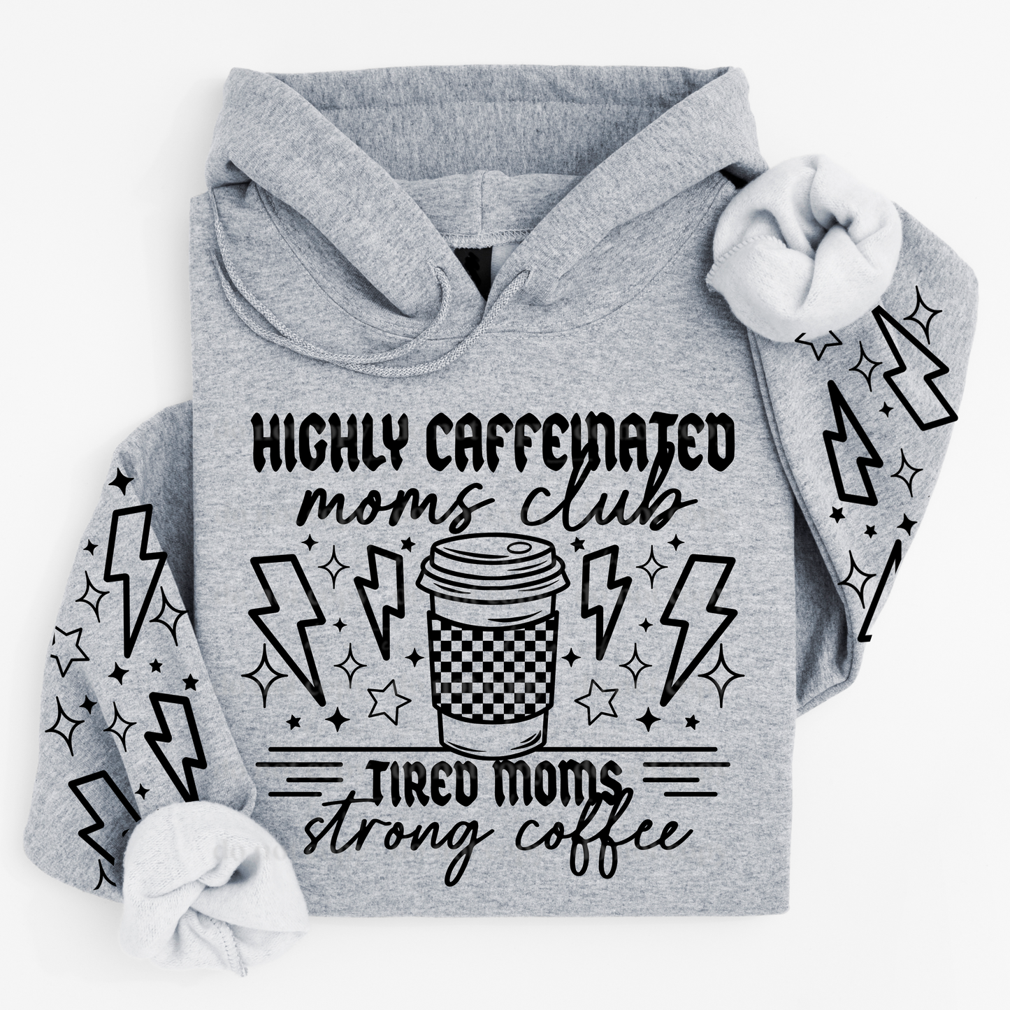 HIGHLY CAFFINATED MOMS CLUB HOODIE