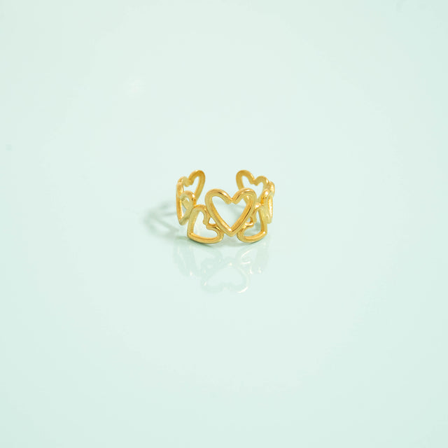 STAINLESS STEEL HEART TOE RING - GOLD AND SILVER READY TO SHIP