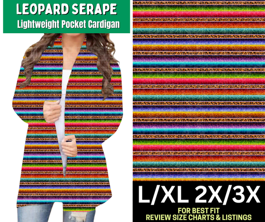 Leopard Serape Pocket Cardigan