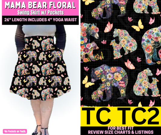 Mama Bear Floral Swing Skirt