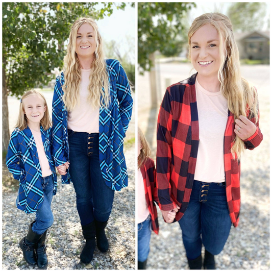 PLAID CARDIGANS