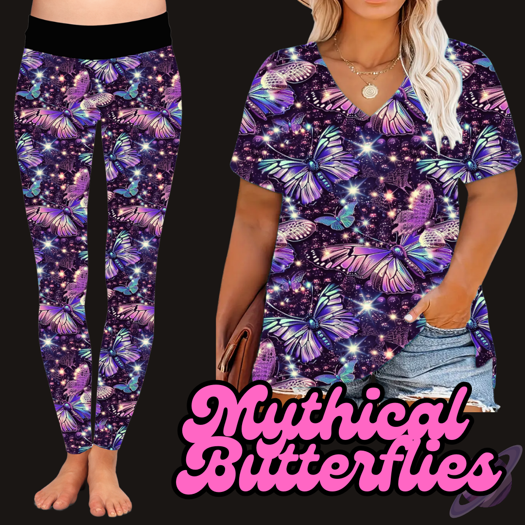 MYTHICAL BUTTERFLIES - V-NECK TUNIC - PRETTY RUN PREORDER CLOSING 3/21