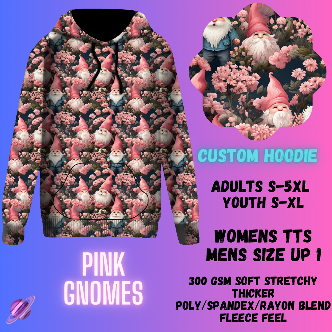 PULLOVER HOODIE RUN 1-PINK GNOMES