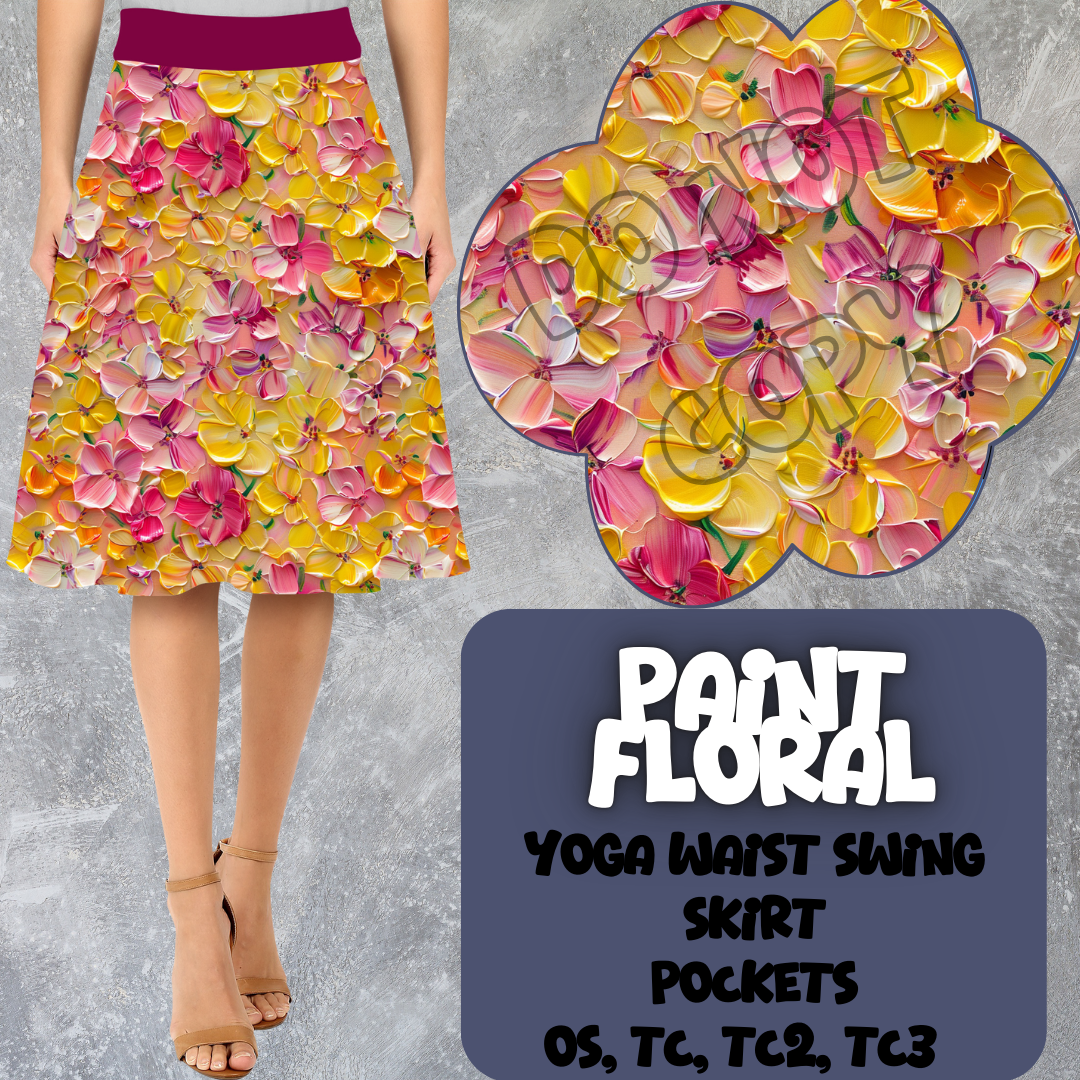 PAINT FLORAL - SWING SKIRTS RUN 6 - PREORDER CLOSING 3/13