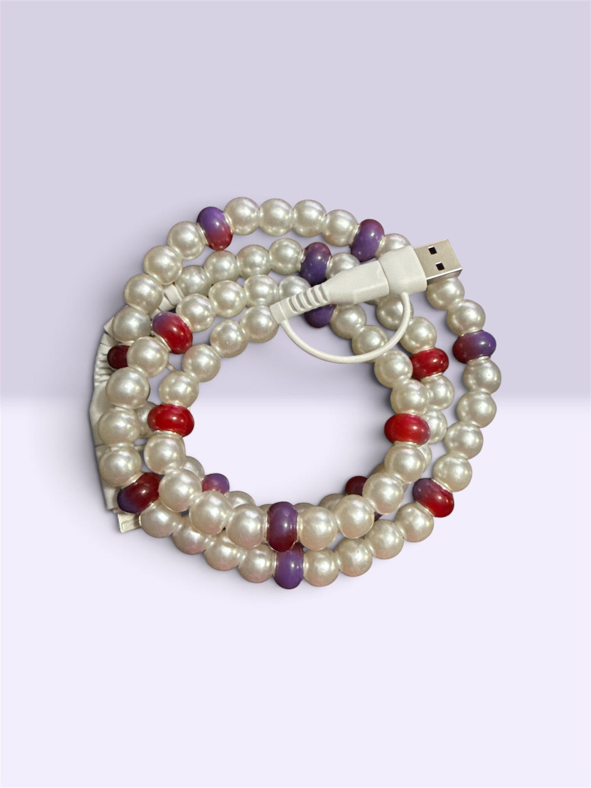 FUN DESIGNED BEADED 4-IN-1 FAST CHARGING CABLE - GREAT QUALITY AND LOTS OF COLORS