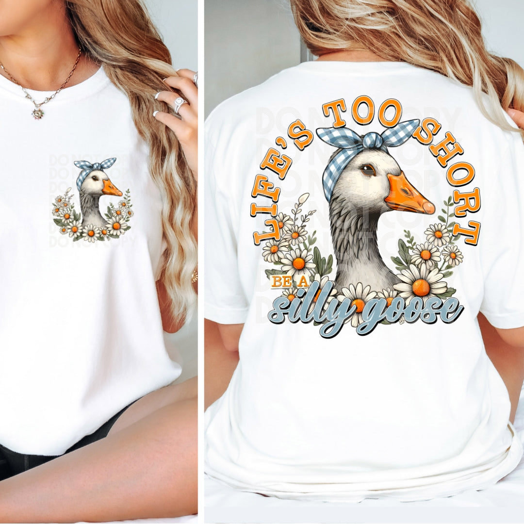 SILLY GOOSE - POCKET PRINT DOUBLE SIDED TEE