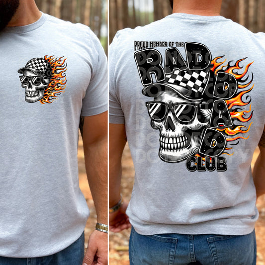 RAD DAD CLUB- POCKET PRINT DOUBLE SIDED TEE