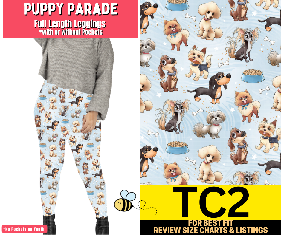 Puppy Parade Full Length Leggings w/ Pockets