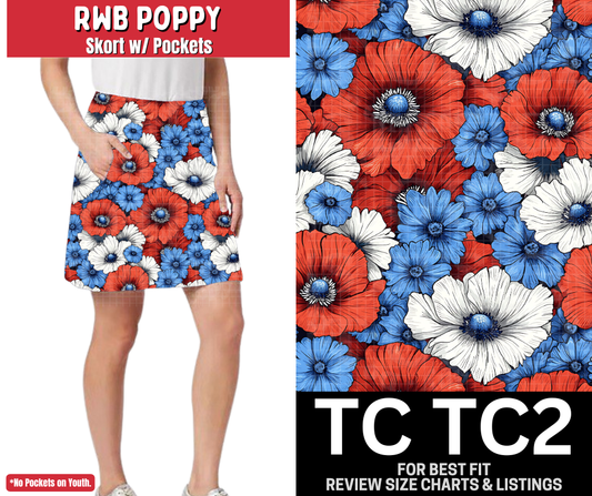 RWB Poppy Skort