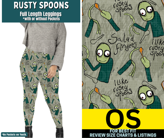 Rusty Spoons Full Length Leggings w/ Pockets