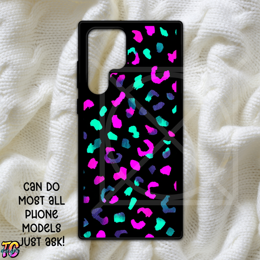 Pink & Mint Cheetah Phone Case Choose Model
