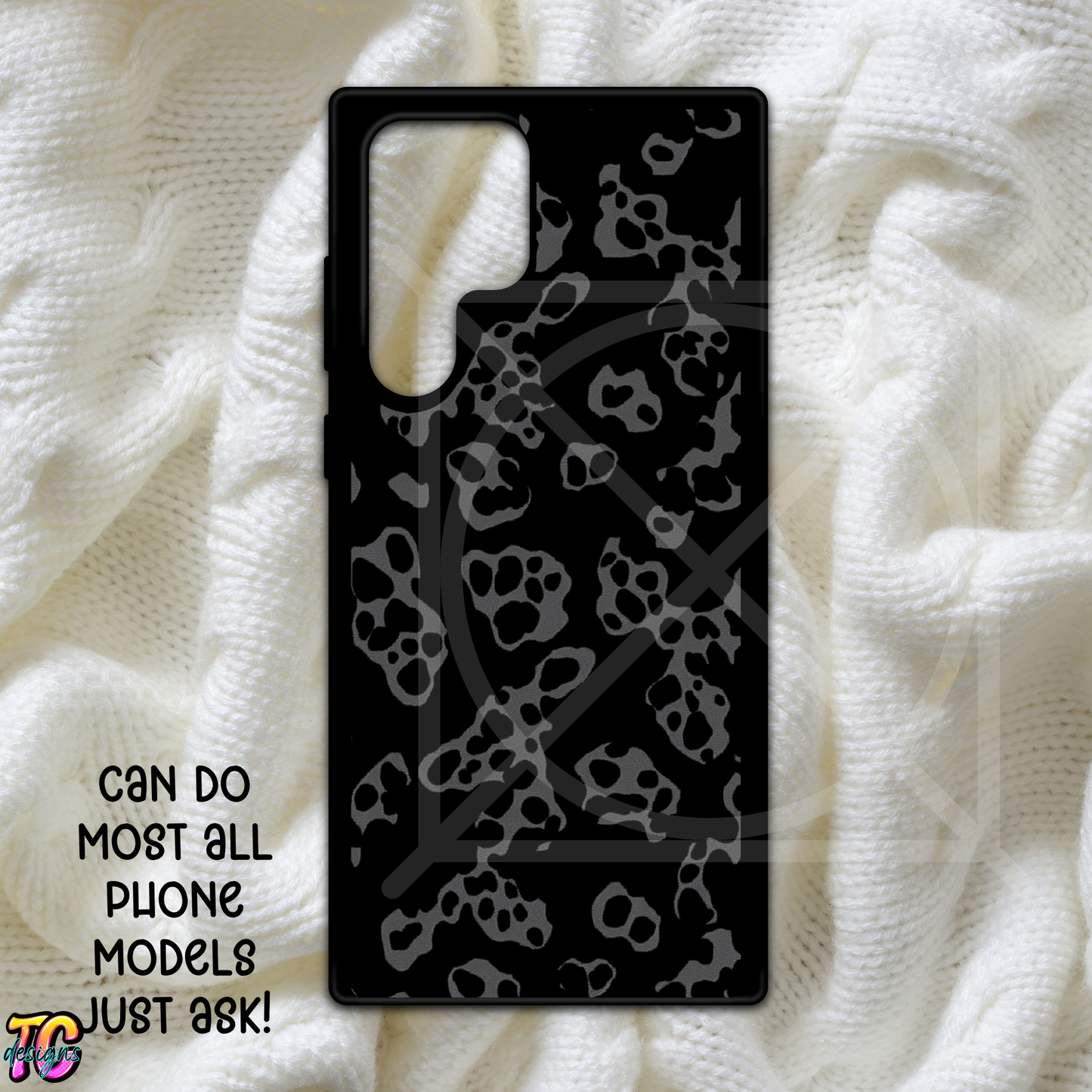 Black Cheetah Phone Case Choose Model
