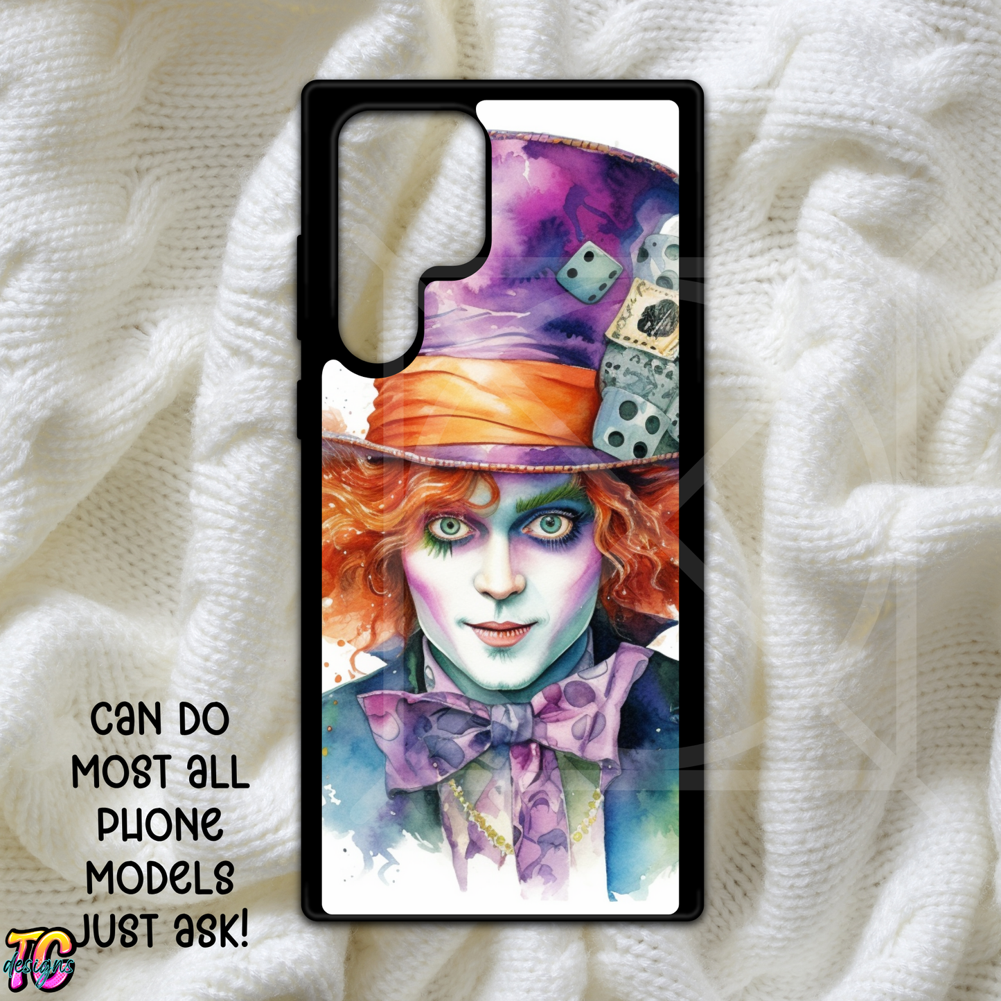 Watercolor Hatter Phone Case Choose Model