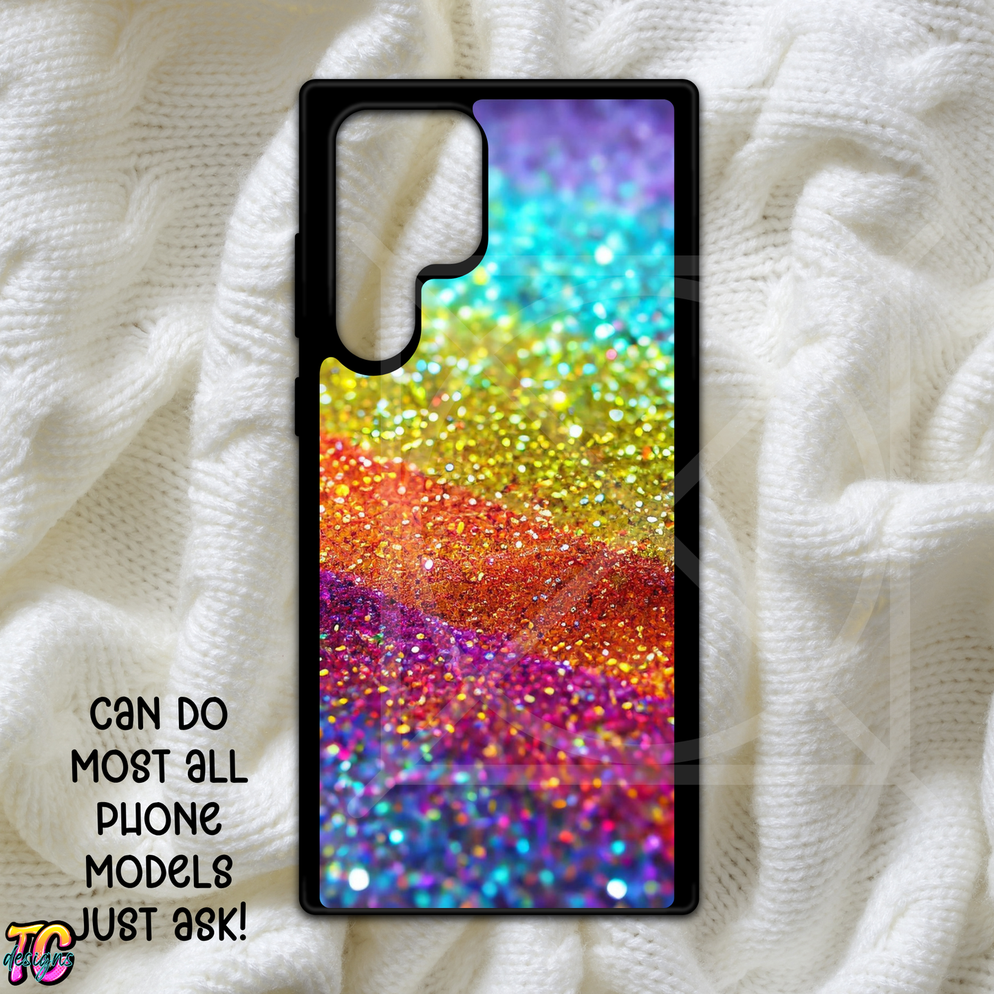 Rainbow Glitter Phone Case Choose Model