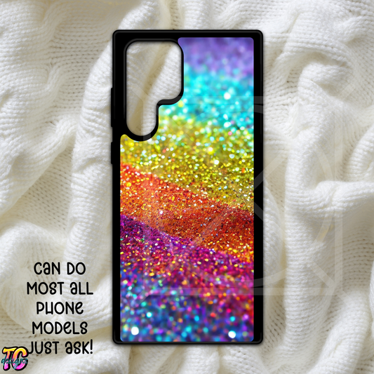 Rainbow Glitter Phone Case Choose Model