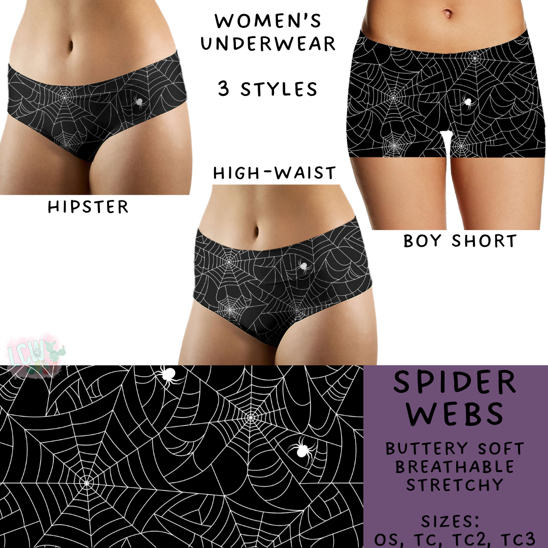 Ready To Ship - Spider Webs Women's Underwear - Boy Short TC3