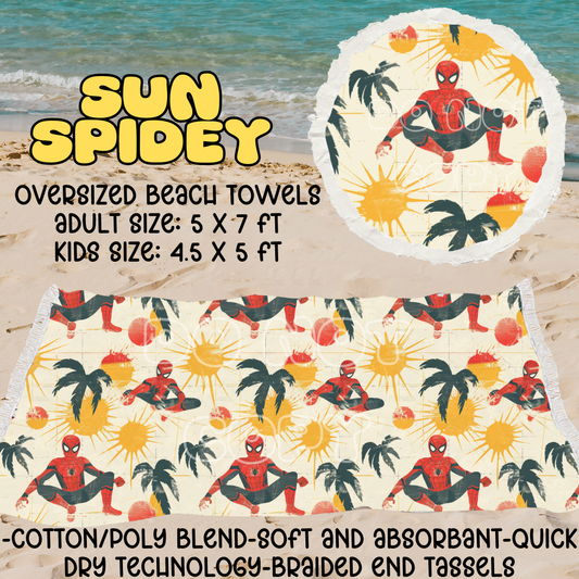 SUN SPIDEY - OVERSIZED BEACH TOWEL RUN 5 - PREORDER CLOSING 3/23