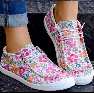 SUMMER SNEAKER RUN-PINK FLORAL