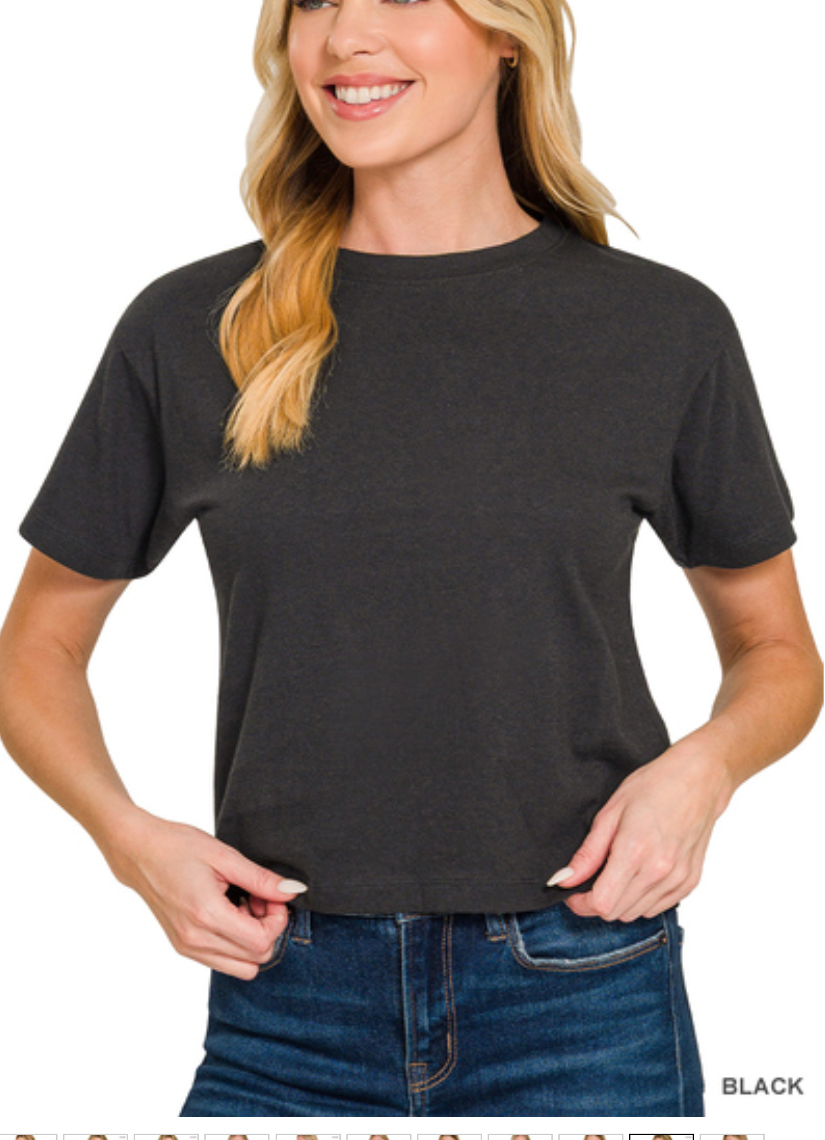 EXCELLENT QUALITY CREW NECK TEE ZENANA