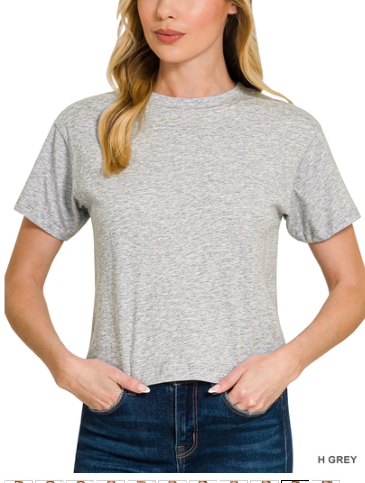 EXCELLENT QUALITY CREW NECK TEE ZENANA