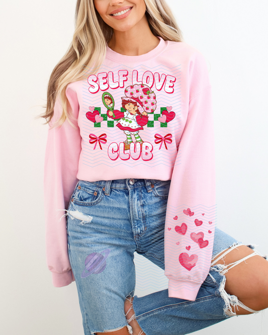 SELF LOVE SWEATSHIRT W/ SLEEVE PRINT