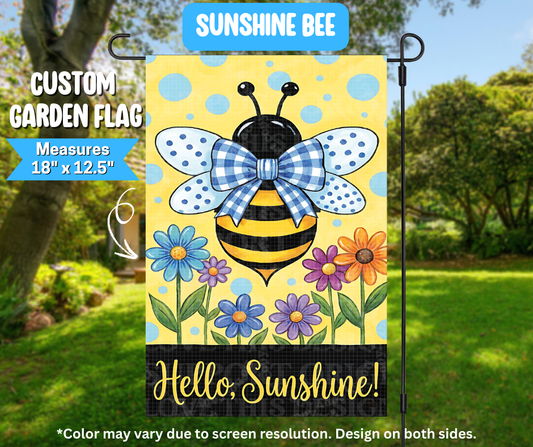 Sunshine Bee Garden Flag