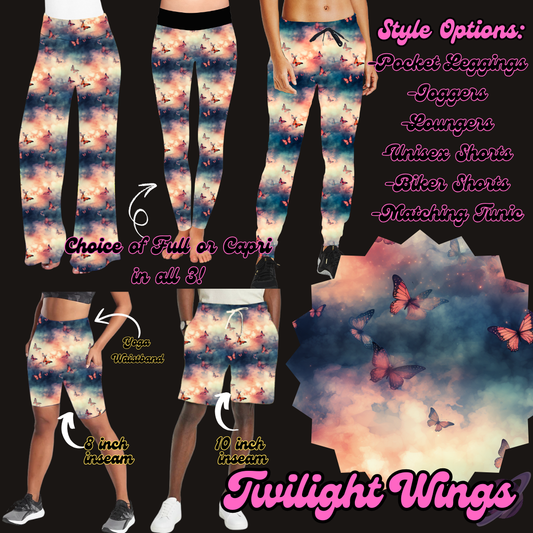 TWILIGHT WINGS - LEGGING/JOGGER/LOUNGER/SHORTS - PRETTY RUN PREORDER CLOSING 3/21