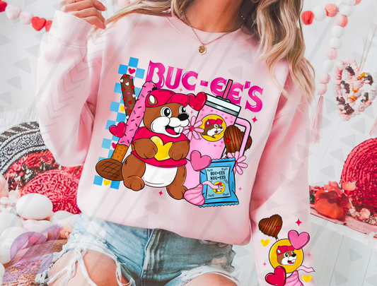 VDAY BUCC SWEATSHIRT W/ SLEEVE PRINT