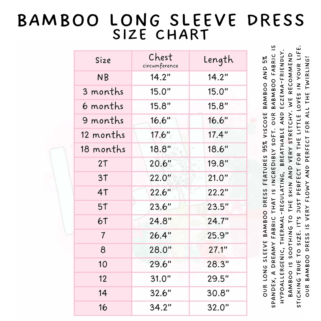 Ready to Ship - Frost Flakes Long Sleeve Criss-Cross Bamboo Dress - 4 & 8
