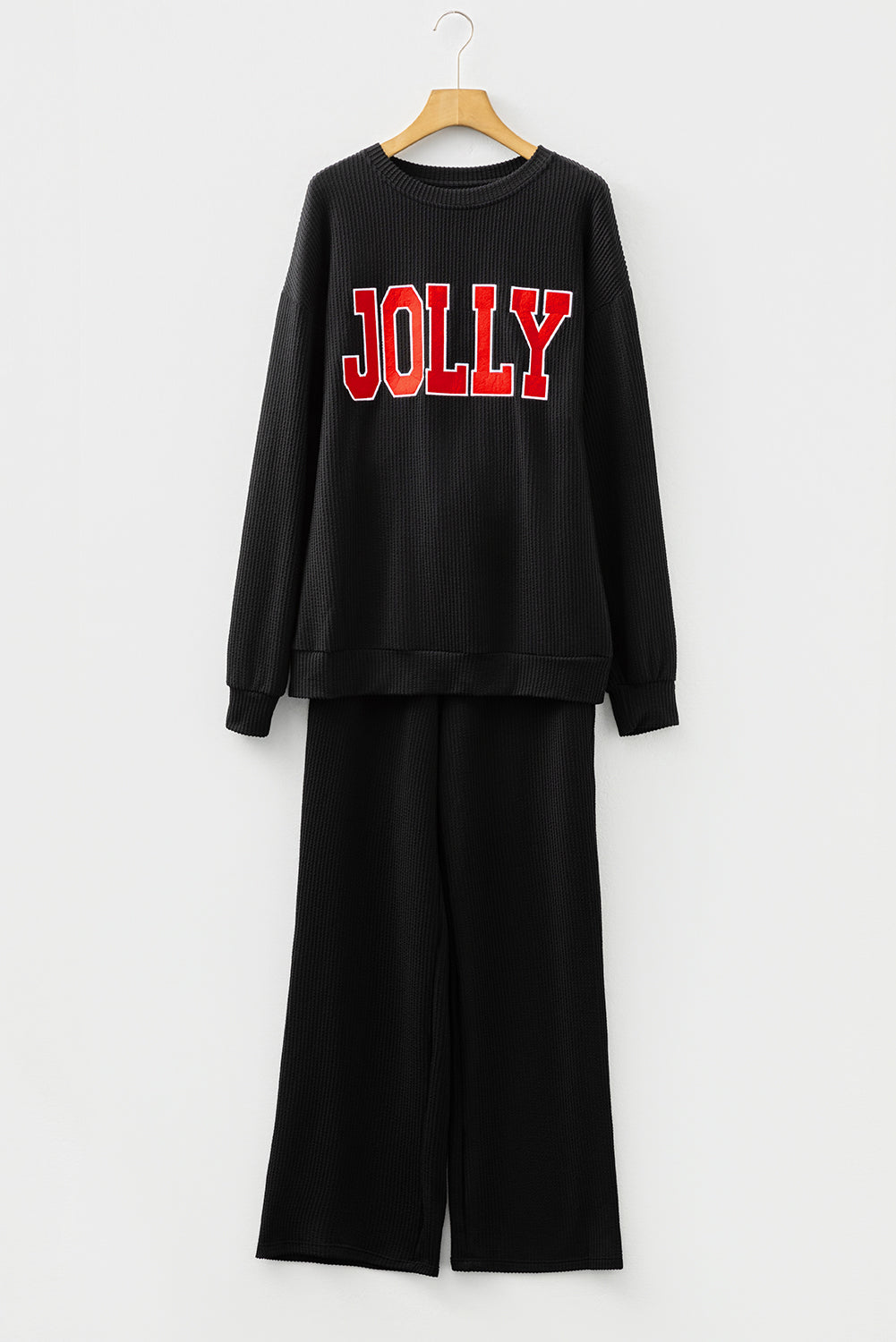 Ava Fiery Jolly Corded Long Sleeve Top