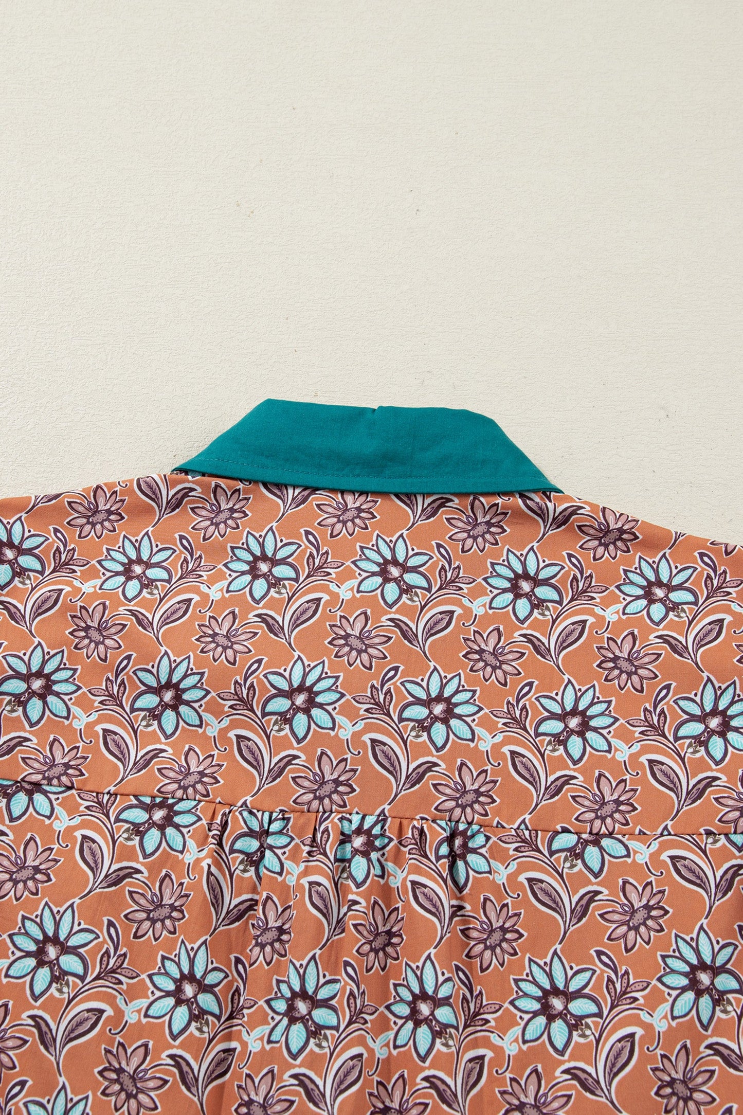 Alia Floral Contrast Collared Shirt