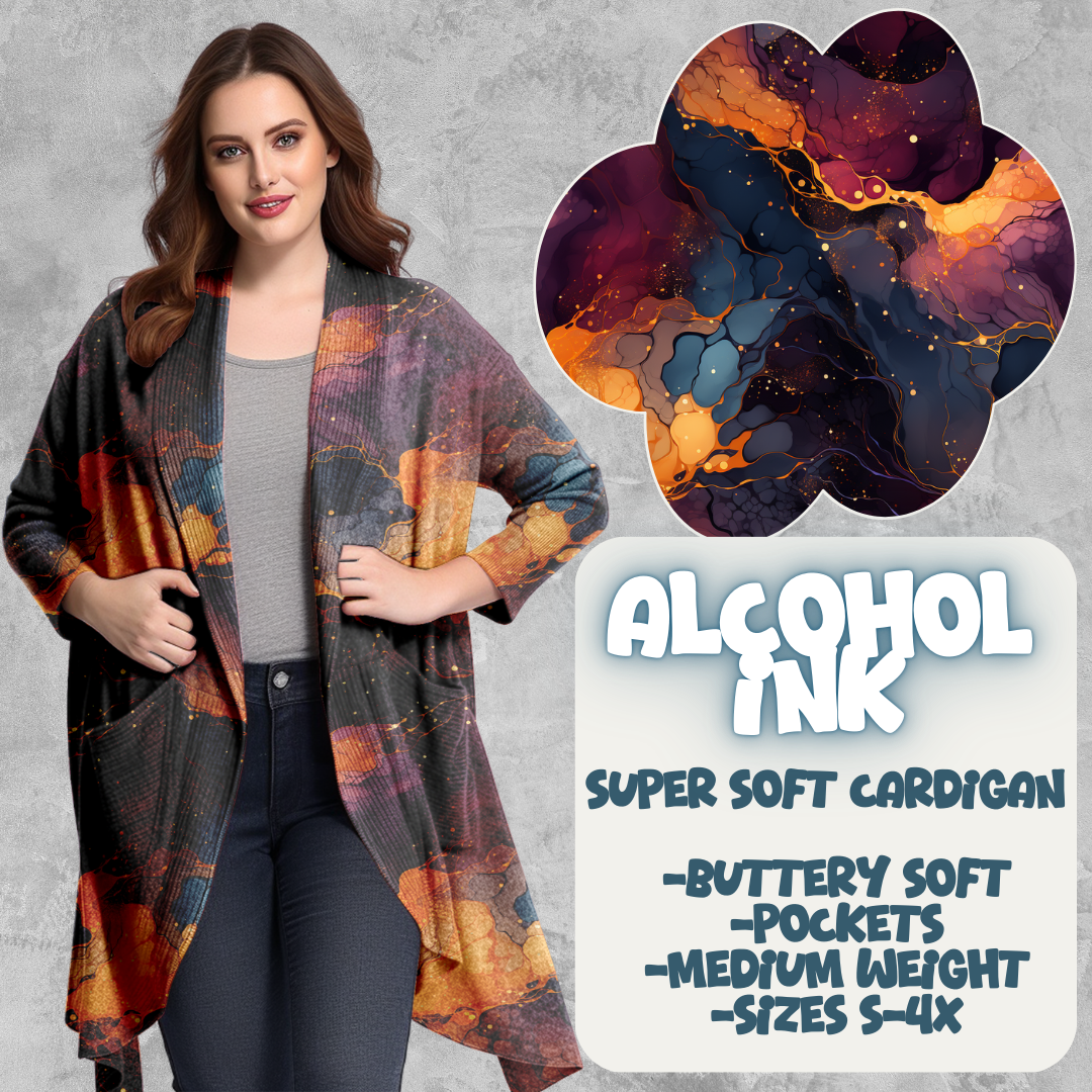 ALCOHOL INK - PRETTY CARDIGAN RUN CLOSING 3/18