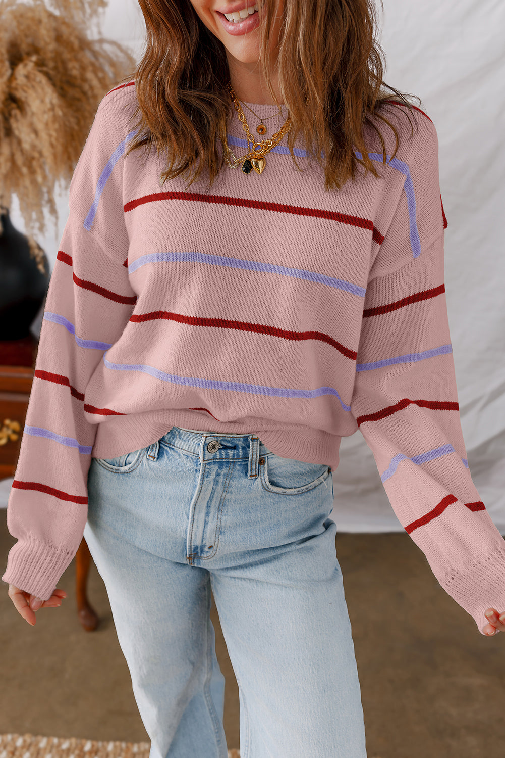 Amyra Edge Drop Shoulder Sweater