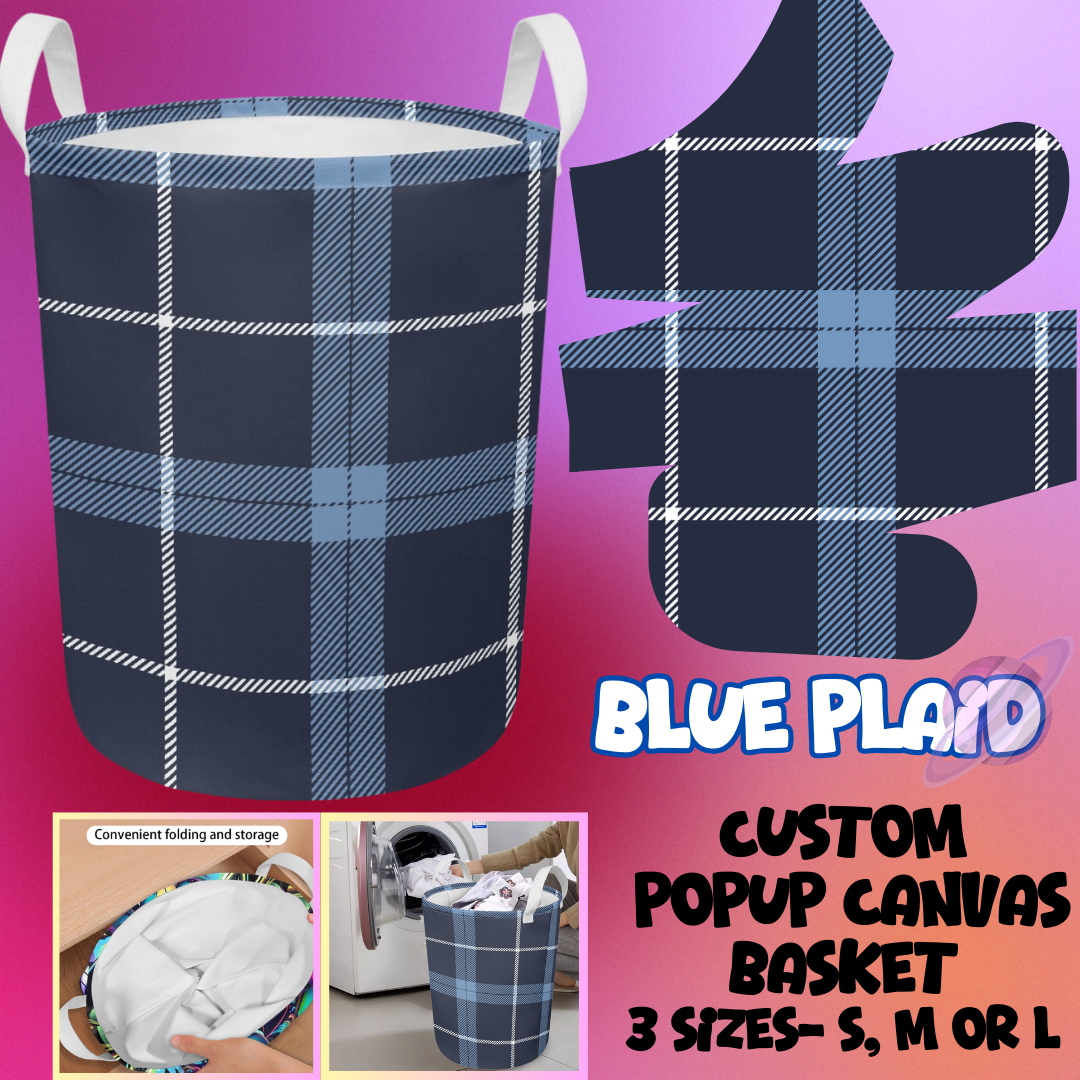 BLUE PLAID - STORAGE BASKETS ROUND 5 - PREORDER CLOSING 3/16