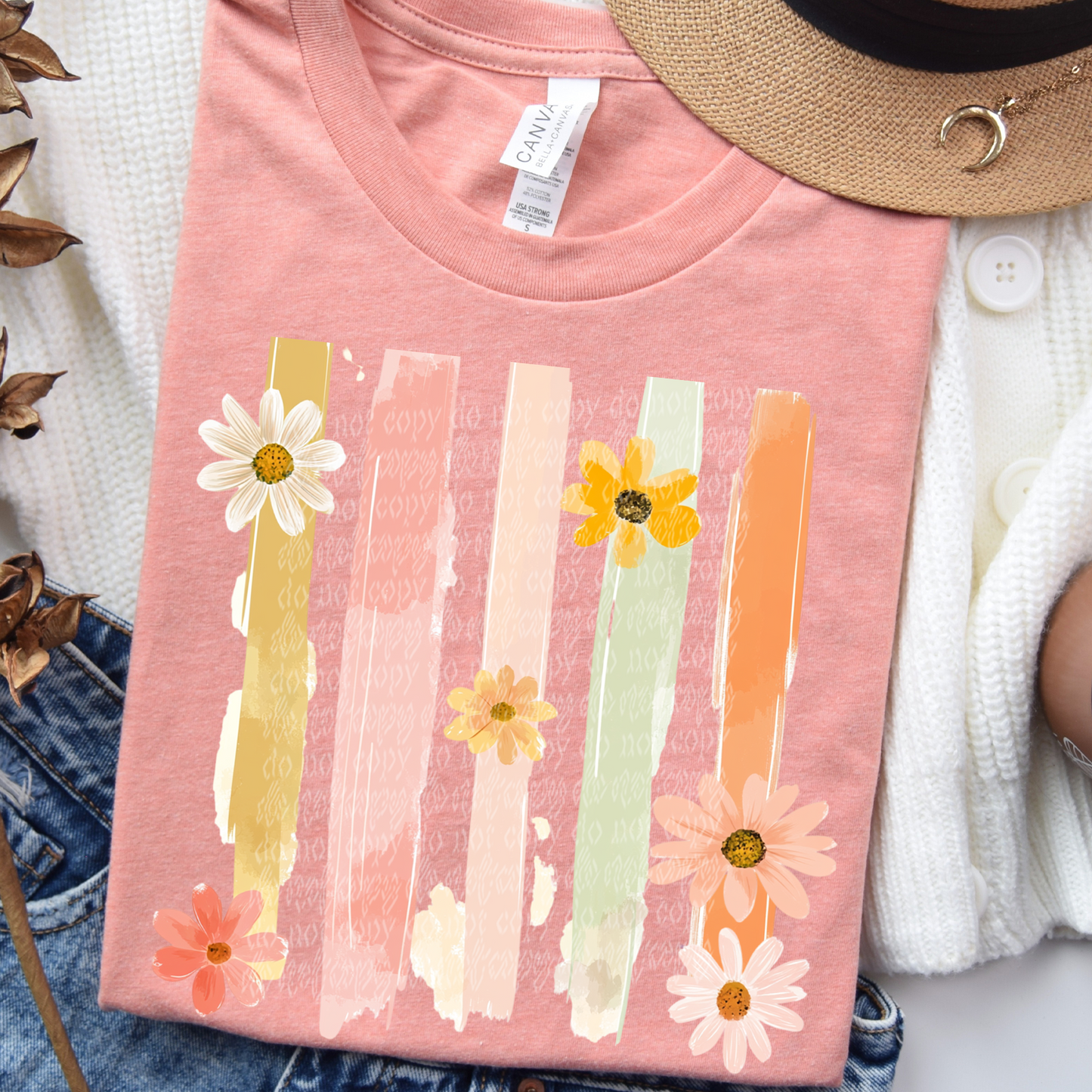 BRUSHSTROKE FLORAL TEE