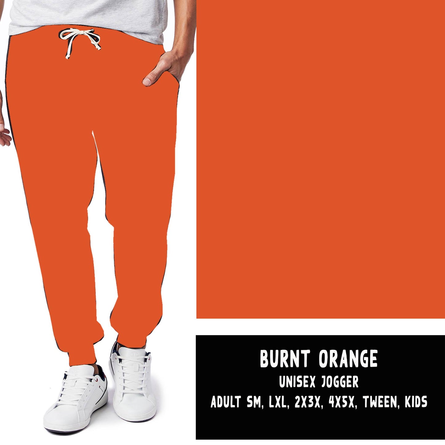 SOLIDS RUN-BURNT ORANGE LEGGINGS/JOGGERS