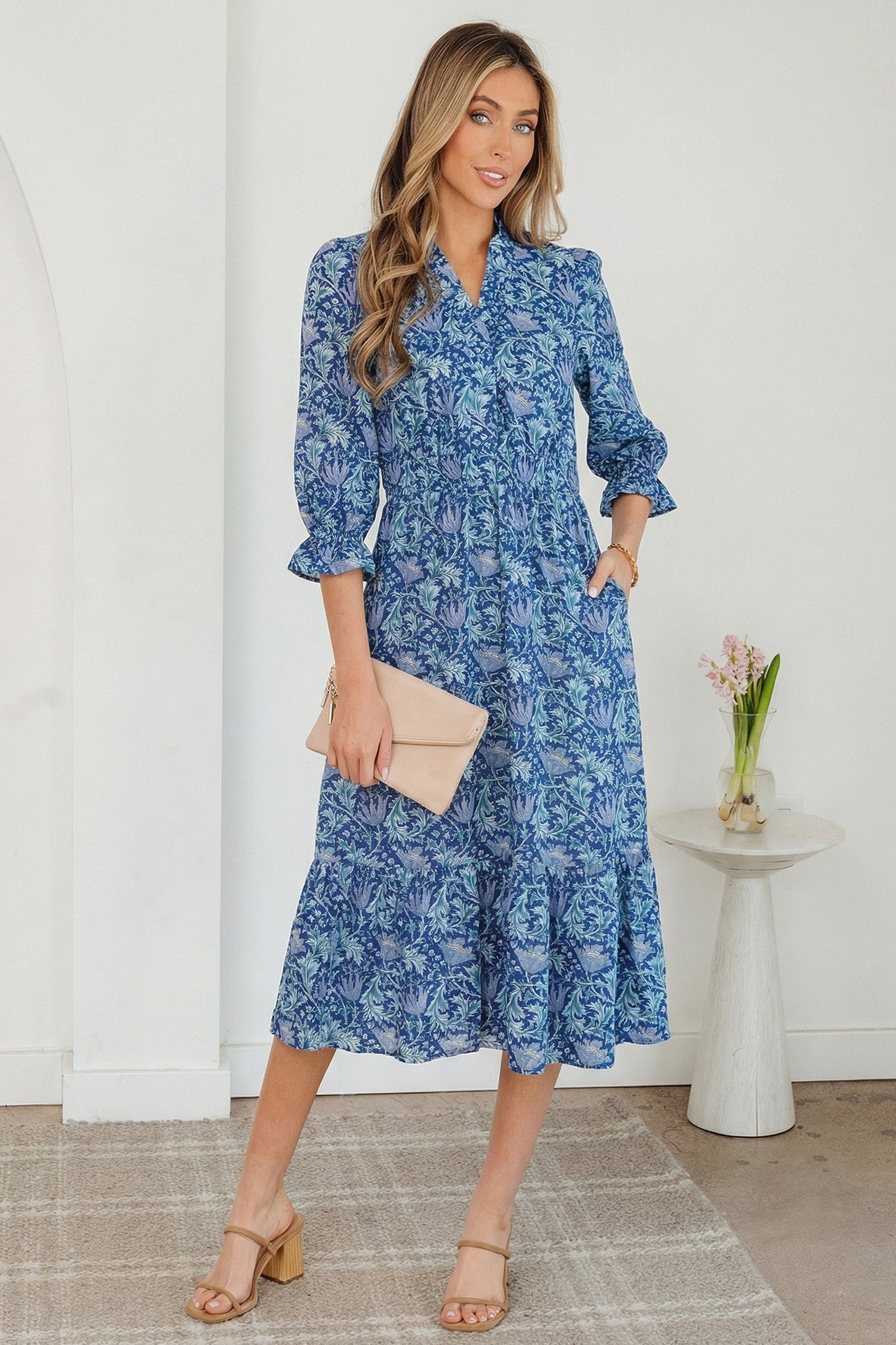 Athena Bracelet Sleeve Long Dress