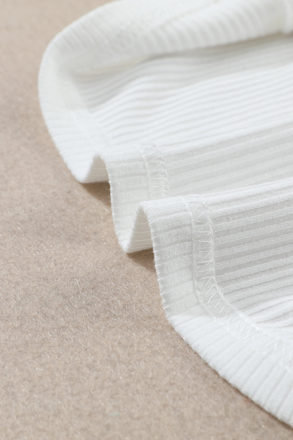 Adelyn Ribbed Knit High Long Sleeve Top