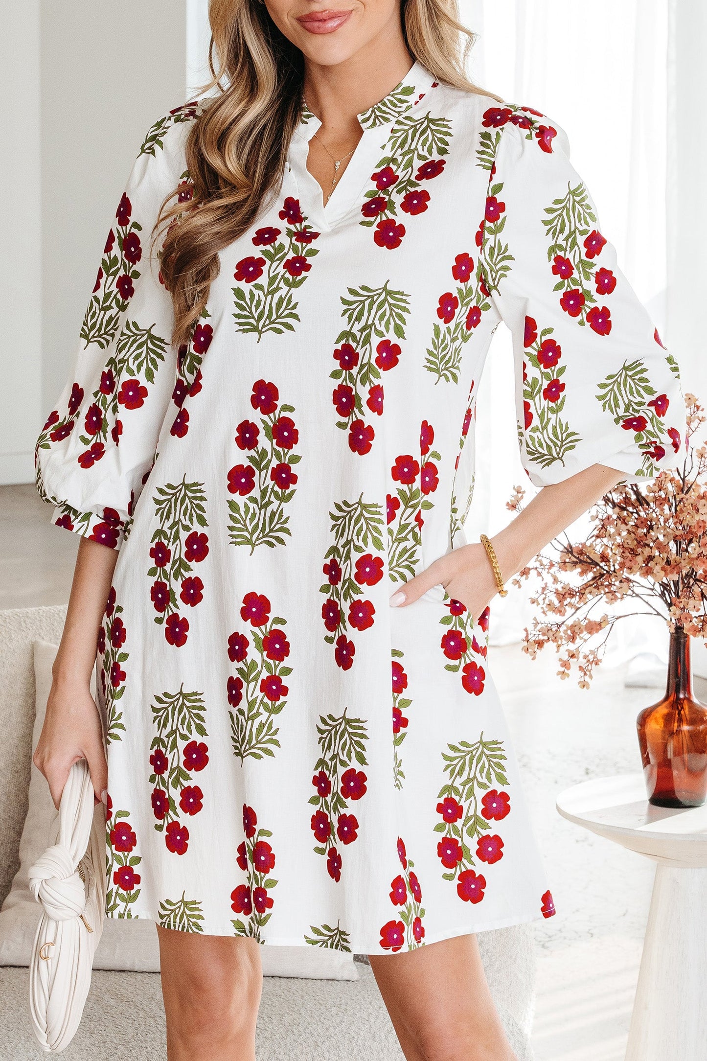 Catalina Sleeve Loose Mini Dress