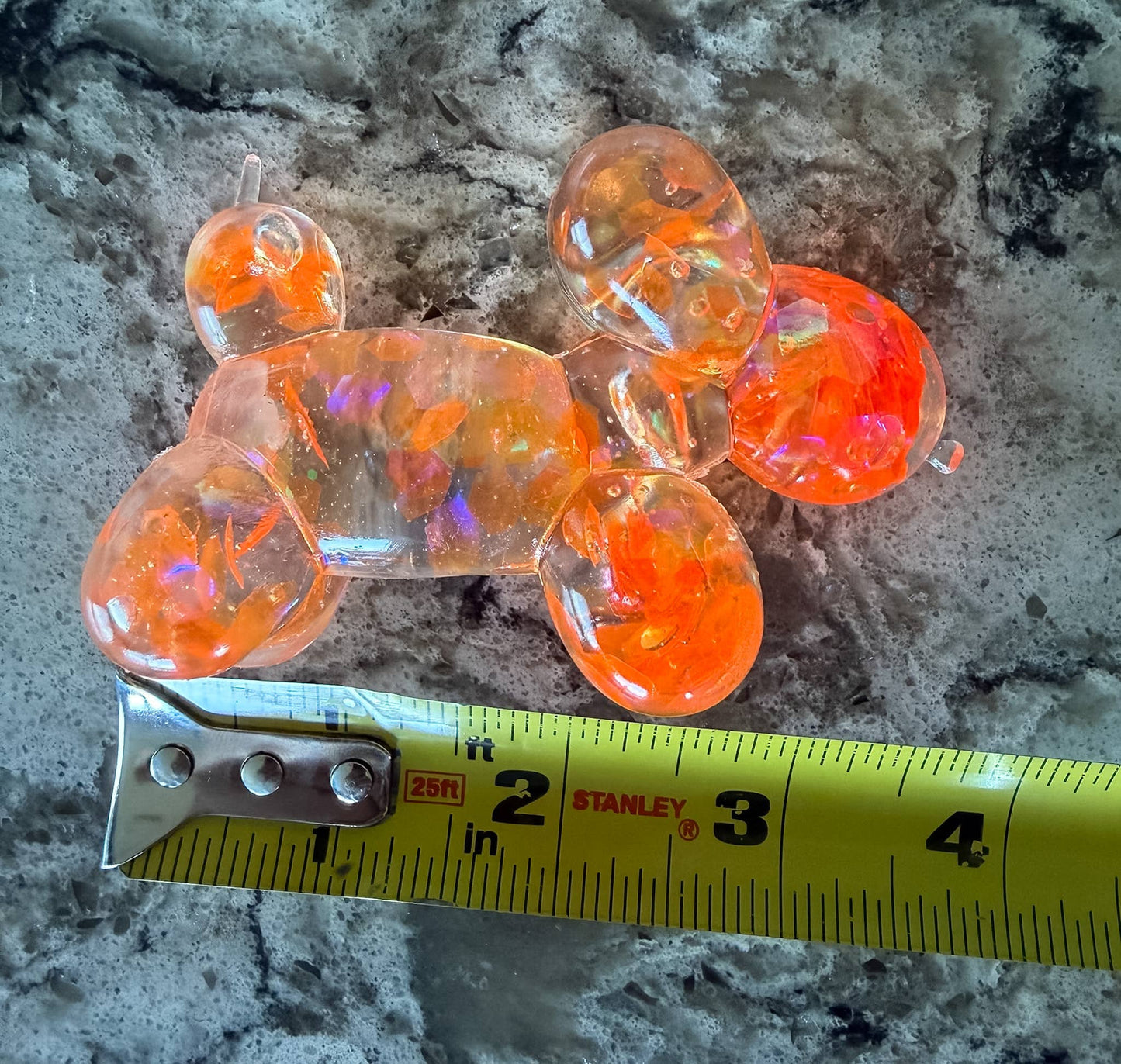 SQUISHY MALTOSE GLITTER BALLOON DOG STRESS TOY