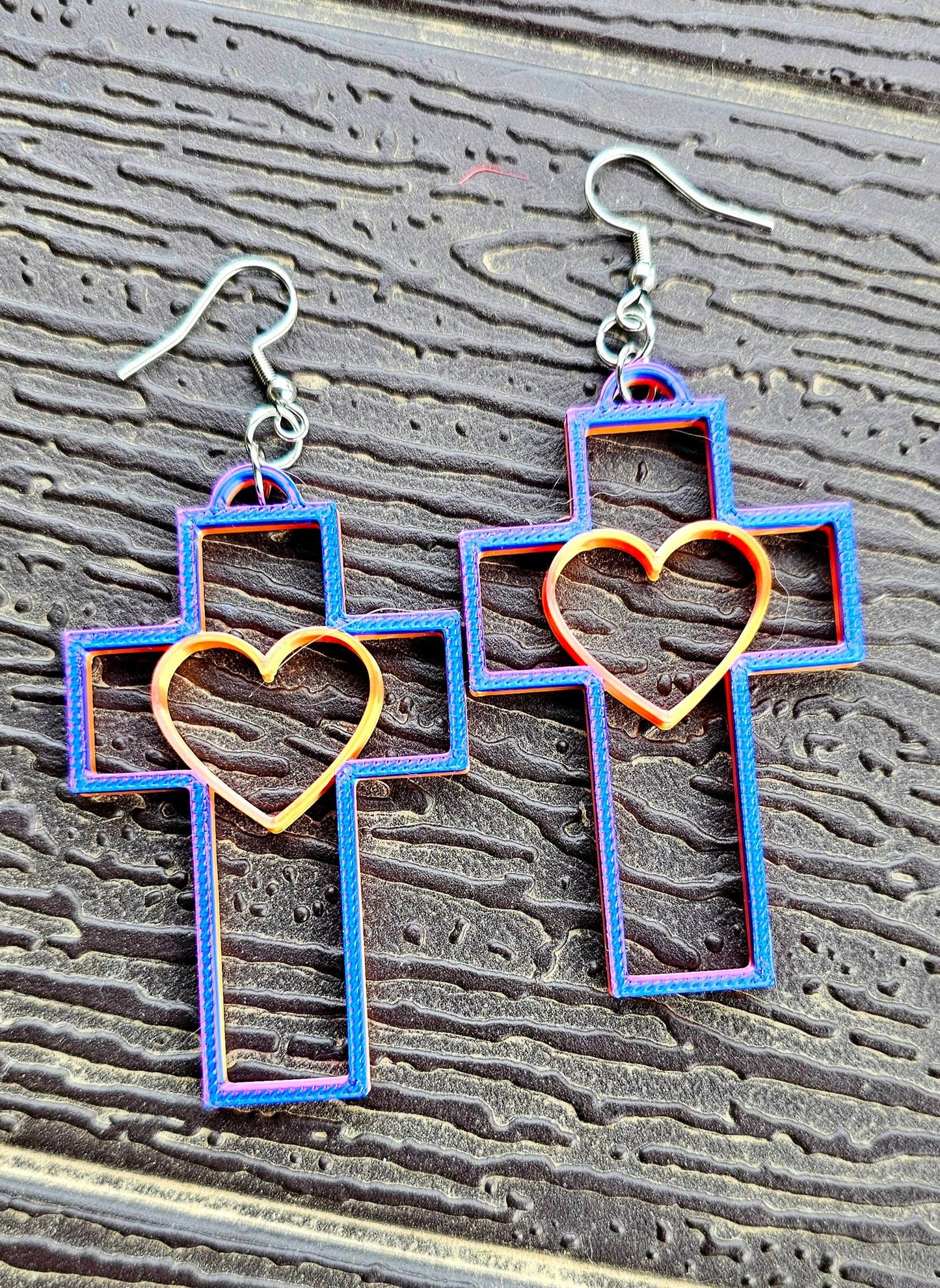 3D PRINTED CHRISTIAN CROSS EARRINGS - MADE IN THE USA!