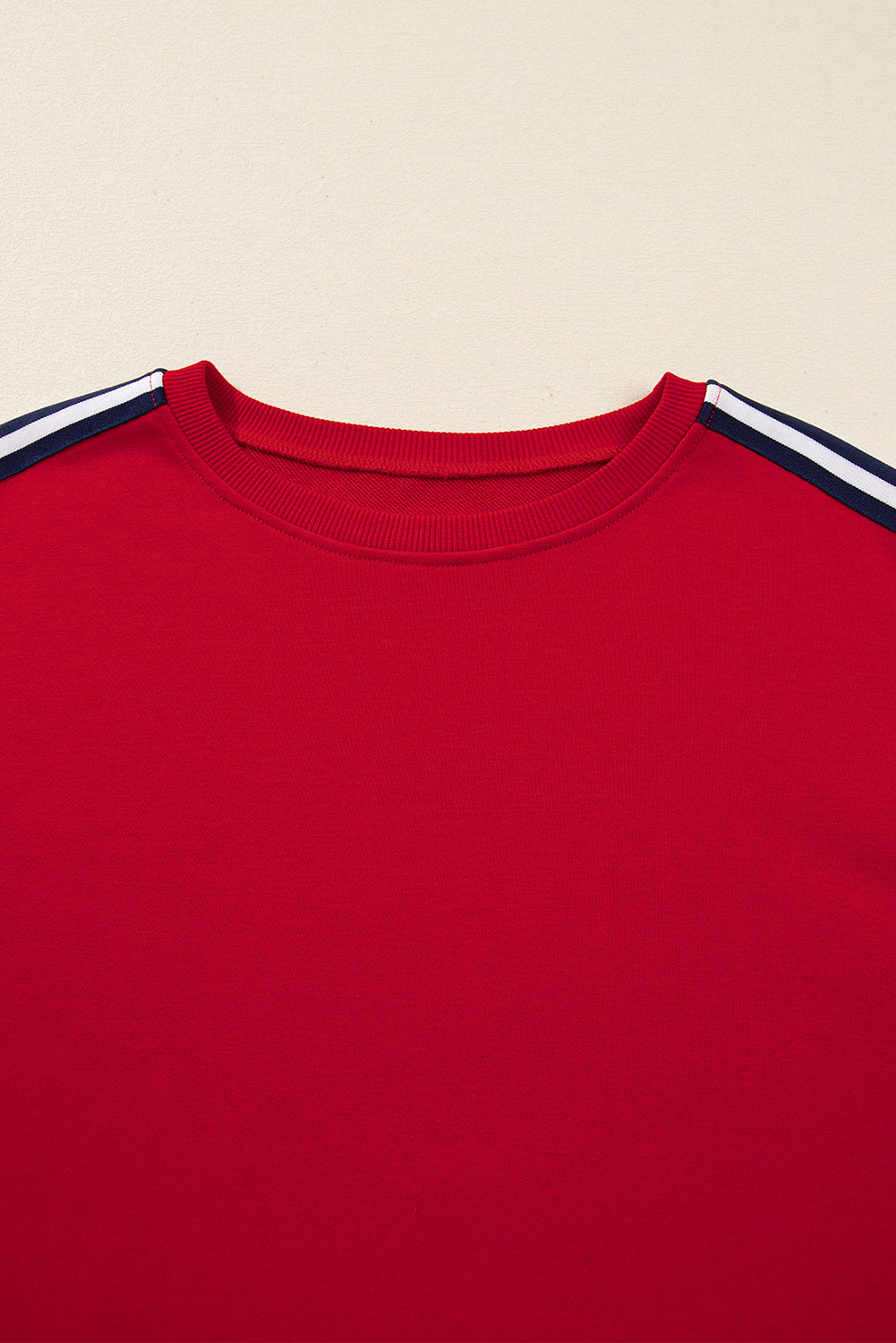 Seramya Striped Detail Varsity Sweatshirt