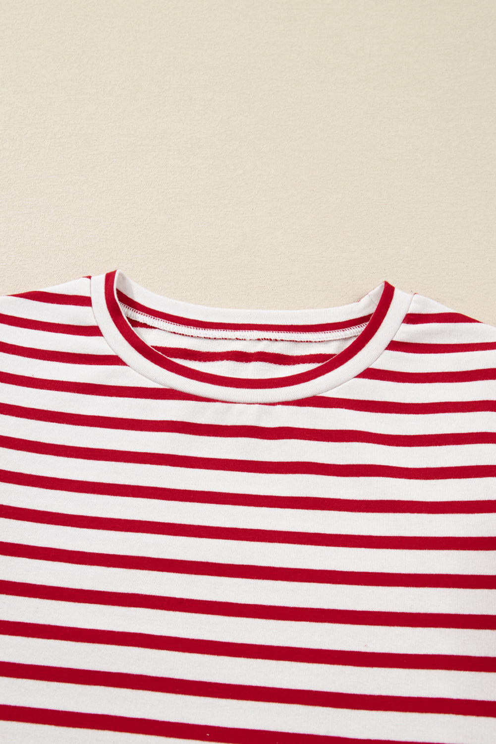 Meilani Stripe Ruffle Trim Long Sleeve Top