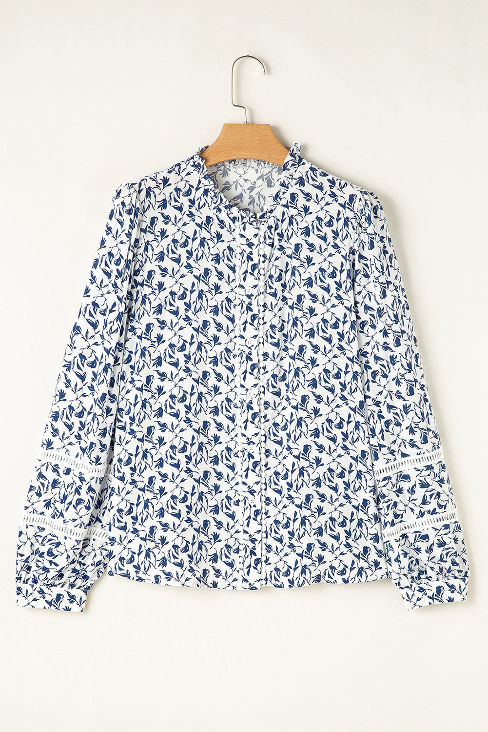 Melanie Lace Floral Puff Sleeve Top