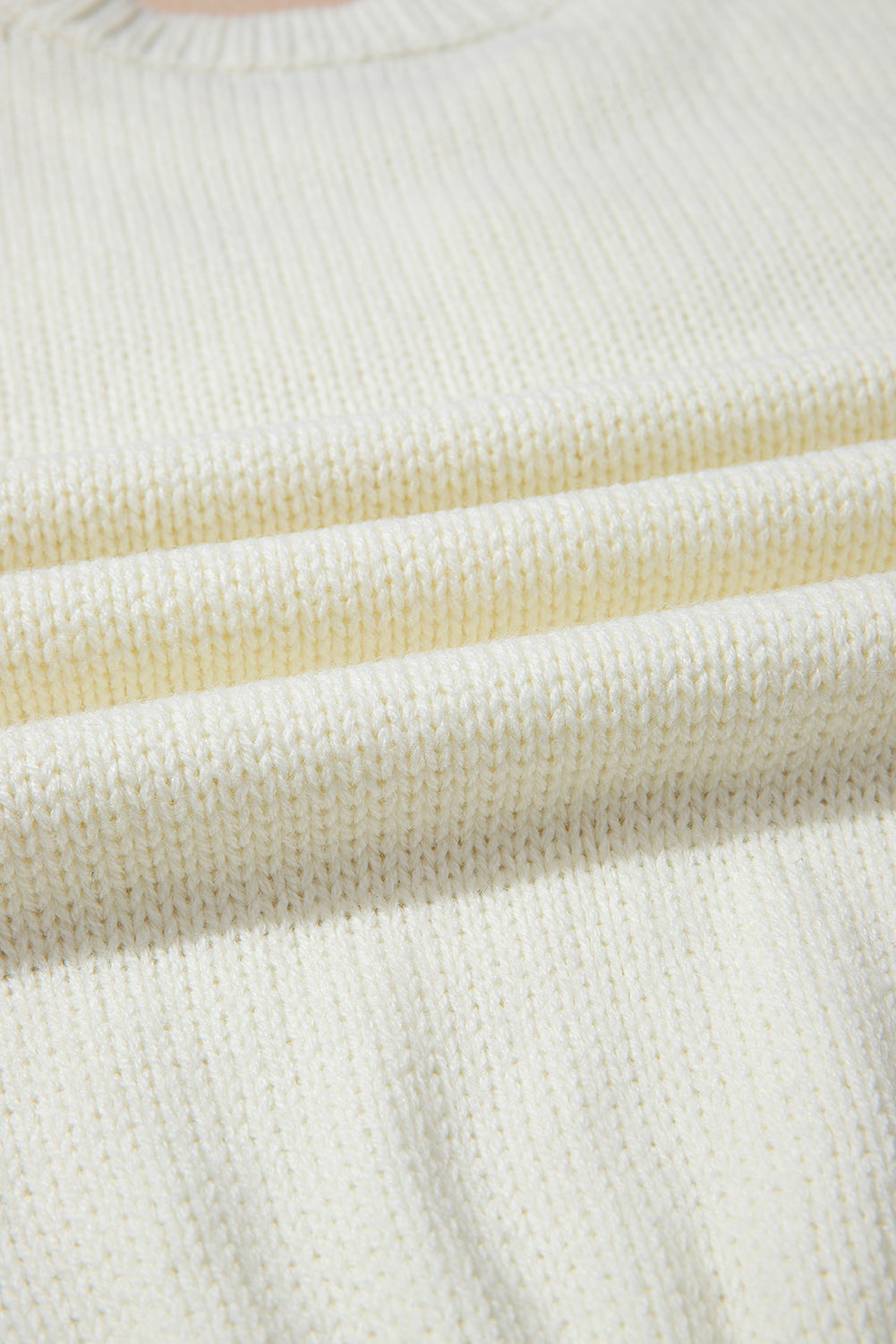 Rheakara Textured Puff Sleeve Sweater