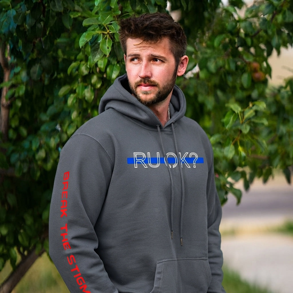 Stigma-Breaking Hoodie - Blue Line